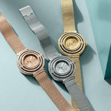 Buy Shop Guess Dream Quartz Gold Dial Gold Mesh Strap Watch For Women - GW0550L2 USA Online