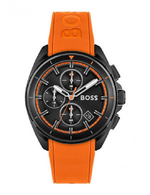 Buy Shop Hugo Boss Volane Black Dial Orange Silicone Strap Watch for Men - 1513957 USA Online