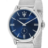 Buy Shop Maserati Epoca Blue Dial Silver Mesh Bracelet Watch For Men - R8853118006 USA Online