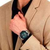 Buy Shop Maserati Traguardo Chronograph Green Dial Silver Steel Strap Watch For Men - R8873612060 USA Online