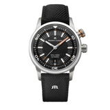 Maurice Lacroix Pontos S Diver Black Dial Orange Rubber Strap Watch For Men - PT6248-SS00L-330-J