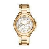 Buy Shop Michael Kors Camille Chronograph White Dial Gold Steel Strap Watch For Women - MK7270 USA Online