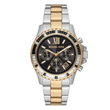 Buy Shop Michael Kors Everest Chronograph Black Dial Two Tone Steel Strap Watch For Women - MK7209 USA Online
