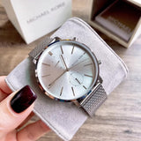 Buy Shop Michael Kors Jaryn Silver Dial Silver Mesh Bracelet Watch for Men - MK8541 USA Online
