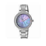 Buy Shop Michael Kors Taryn Mother of Pearl Purple Dial Silver Steel Strap Watch For Women - MK6562 USA Online