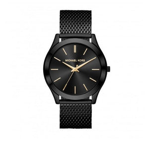 Buy Shop Michael Kors Slim Runway Black Dial Black Mesh Strap Watch for Women - MK8607 USA Online