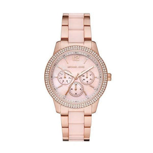 Buy Shop Michael Kors Tibby Multifunction Rose Gold Dial Rose Gold Steel Strap Watch For Women - MK6928 USA Online