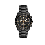 Michael Kors Warren Chronograph Black Dial Black Steel Strap Watch For Men - MK9113