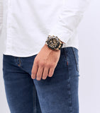 Buy Shop Guess Navigator Chronograph Black Dial Black Rubber Strap Watch for Men - GW0264G3 USA Online