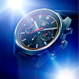 Buy Shop Tag Heuer Carrera Chronograph Blue Dial Blue Leather Strap Watch for Men - CBN201D.FC6543 USA Online