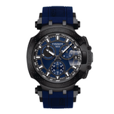Tissot T Race Chronograph Blue Dial Blue Silicone Strap Watch For Men - T115.417.37.041.00