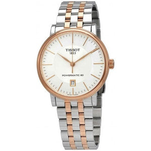 Buy Shop Tissot Carson Premium Powermatic 80 White Dial Two Tone Steel Strap Watch For Men - T122.407.22.031.01 USA Online