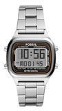 Buy Shop Fossil Retro Digital Silver Dial Silver Steel Strap Watch for Men - FS5844 USA Online