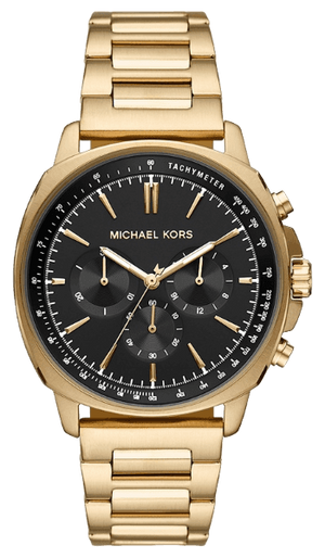 Buy Shop Michael Kors Sullivan Quartz Black Dial Gold Steel Strap Watch For Men - MK8969 USA Online