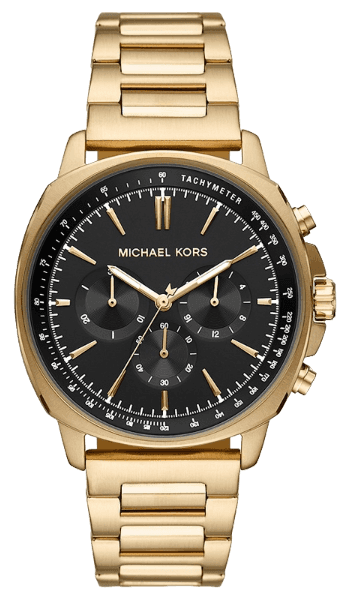 Buy Shop Michael Kors Sullivan Quartz Black Dial Gold Steel Strap Watch For Men - MK8969 USA Online