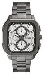 Buy Shop Fossil Inscription Multifunction Silver Dial Grey Steel Strap Watch for Men - BQ2657 USA Online