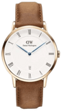 Buy Shop Daniel Wellington Dapper Durham White Dial Brown Leather Strap Watch For Men - DW00100115 USA Online