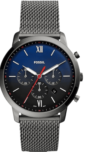 Buy Shop Fossil Neutra Chronograph Blue Dial Silver Mesh Bracelet Watch for Men - FS5383 USA Online