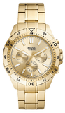 Buy Shop Fossil Garrett Chronograph Gold Dial Gold Steel Strap Watch for Men - FS5772 USA Online