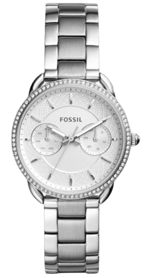 Buy Shop Fossil Tailor White Dial Silver Steel Strap Watch for Women - ES4262 USA Online