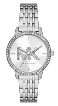 Buy Shop Michael Kors Melissa Quartz Silver Dial Silver Steel Strap Watch for Women - MK1055 USA Online