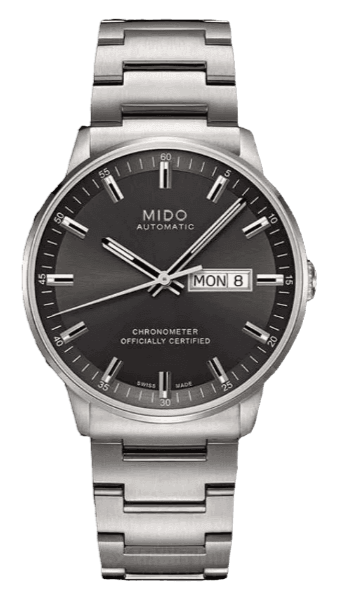 Buy Shop Mido Commander II Automatic Chronometer Grey Dial Silver Steel Strap Watch For Men - M021.431.11.061.00 USA Online