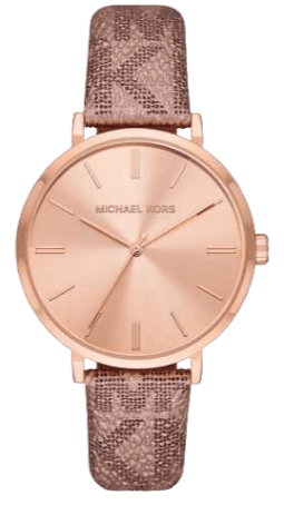 Buy Shop Michael Kors Addyson Quartz Rose Gold Dial Pink Leather Strap Watch for Women - MK2953 USA Online