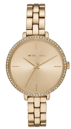 Buy Shop Michael Kors Charley Three-Hand Quartz Gold Dial Gold Steel Strap Watch for Women - MK4399 USA Online