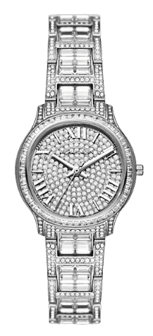 Buy Shop Michael Kors Sage Pavé Crystals Silver Dial Silver Steel Strap Watch for Women - MK4825LE USA Online