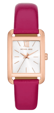 Buy Shop Michael Kors Monroe Three Hand White Dial Pink Leather Strap Watch for Women - MKO1029 USA Online