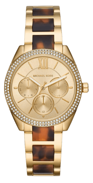 Buy Shop Michael Kors Janelle Chronograph Gold Dial Two Tone Steel Strap Watch For Women - MK7133 USA Online
