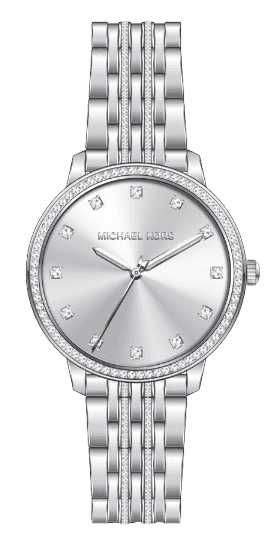 Buy Shop Michael Kors Melissa Quartz Silver Dial Silver Steel Strap Watch for Women - MK4367 USA Online