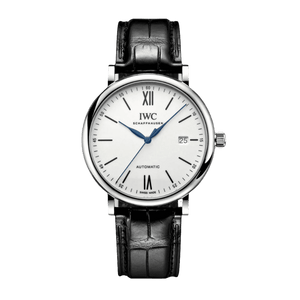 Buy Shop IWC Portofino Automatic '150 Years' Edition Automatic White Dial Black Leather Strap Watch for Men - IW356519 USA Online