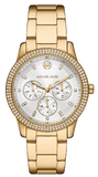 Michael Kors Tibby Multifunction White Dial Gold Steel Strap Watch for Women - MK6969