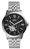 Buy Shop Fossil Townsman Black Dial Silver Steel Strap Watch for Men - ME3107 USA Online