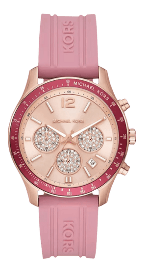 Buy Shop Michael Kors Berkley Quartz Rose Gold Dial Pink Rubber Strap Watch for Women - MKO1039 USA Online