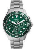 Buy Shop Fossil FB-03 Chronograph Green Dial Silver Steel Strap Watch for Men - FS5726 USA Online
