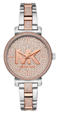 Buy Shop Michael Kors Sofie Crystals Glitz Rose Gold Dial Two Tone Steel Strap Watch For Women - MK4446 USA Online