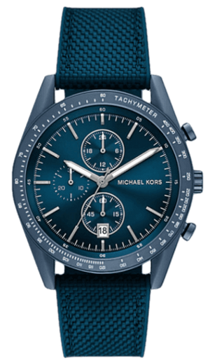 Buy Shop Michael Kors Accelerator Chronograph Blue Dial Blue Nylon Strap Watch for Men - MK9142 USA Online