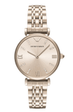 Emporio Armani T-Bar Gianni Rose Gold Dial Rose Gold Steel Strap Watch For Women - AR11059