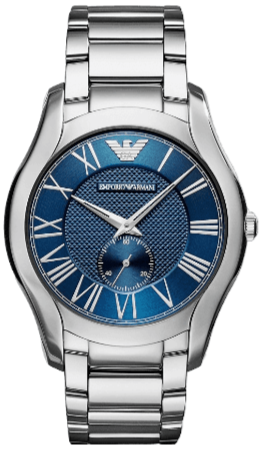 Buy Shop Emporio Armani Valente Quartz Blue Dial Silver Steel Strap Watch For Men - AR11085 USA Online
