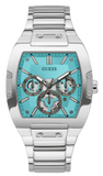 Buy Shop Guess Phoenix Multi Function Aqua Blue Dial Silver Steel Strap Watch for Men - GW0456G4 USA Online