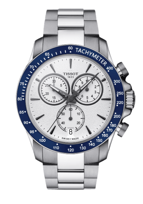 Buy Shop Tissot V8 Quartz T Sport Chronograph White Dial Silver Steel Strap Watch For Men - T106.417.11.031.00 USA Online