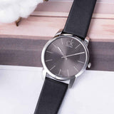Buy Shop Calvin Klein City Grey Dial Black Leather Strap Watch For Men - K2G21107 USA Online