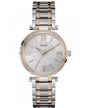 Buy Shop Guess Park Ave Silver Dial Two Tone Steel Strap Watch for Women - W0636L1 USA Online