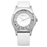 Buy Shop Marc Jacobs Henry Skeleton White Dial White Leather Strap Watch for Women - MBM1241 USA Online