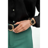 Buy Shop Michael Kors Mini Lennox Quartz Black Dial Black Silicone Strap Watch For Women - MK7281 USA Online