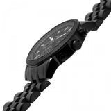 Buy Shop Michael Kors Hutton Chronograph Black Dial Black Steel Strap Watch For Men - MK9089 USA Online