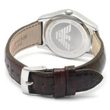Buy Shop Emporio Armani Classic Quartz Beige Dial Brown Leather Strap Watch For Men - AR0646 USA Online