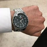 Buy Shop Emporio Armani Sportivo Chronograph Black Dial Silver Steel Strap Watch For Men - AR5984 USA Online